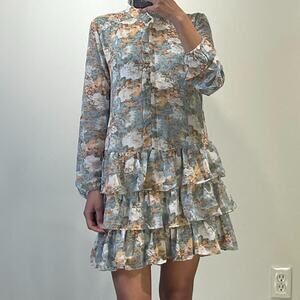 Blue Floral Oversize Dress